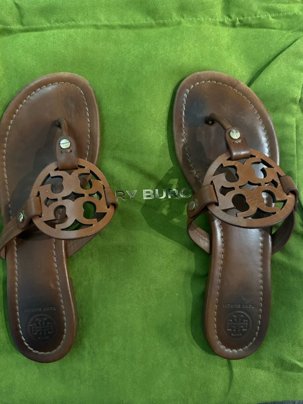 Tory Burch Miller Cutout Thong Sandals in Brown - Picture 3 of 5